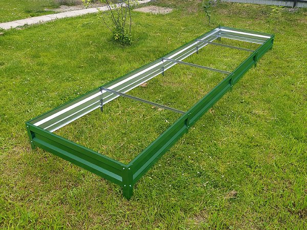 Грядка «Усиленная» 0.8*3м (высота 20 см) с полимерным покрытием RAL 6005 — изображение 1